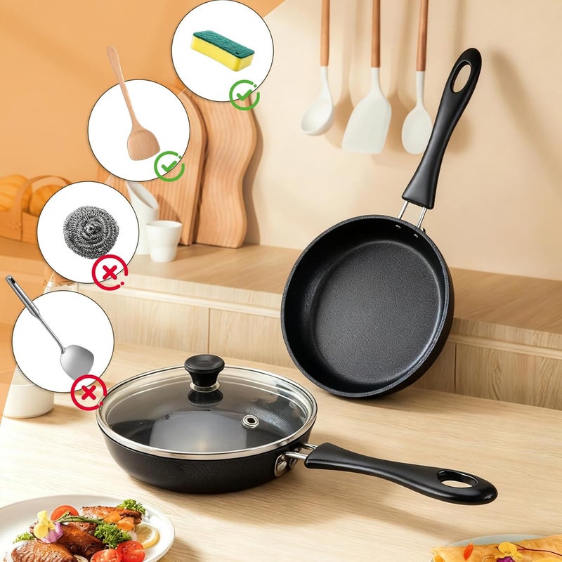 Rehomy Mini Nonstick Egg & Omelet Pan – 4.7” Single Serve Frying Pan/Skillet, Diamond Infused, Multipurpose Pan Designed for Eggs, Pancakes, Dishwasher Safe - Image 4